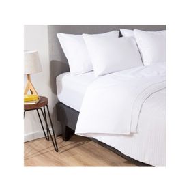 Plumón bicolor 1.5 plazas blanco