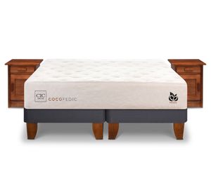 Cama europea King Cocopedic + veladores Milán Cic.