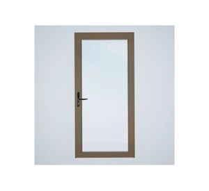 Puerta Interior vidriada 65x200 cm Aluminio termopanel derecha Titanio Mundo Glass