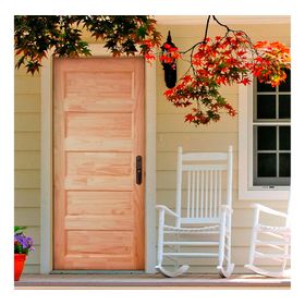 Puerta Pino Radiata Alcala 70x200 cm 5 paneles Moldupanel