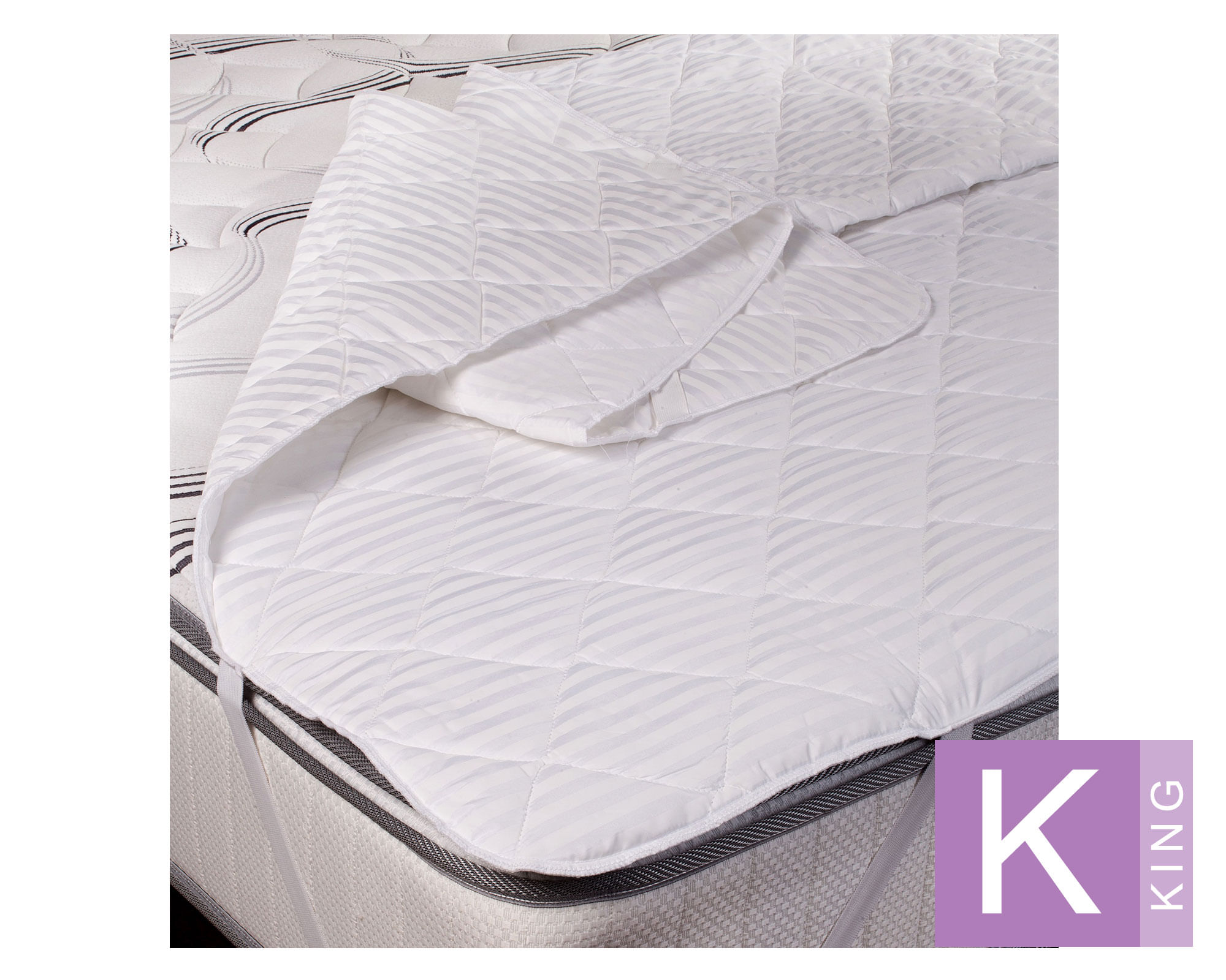 Arthome Cubre colchón AHCC-K blanco king