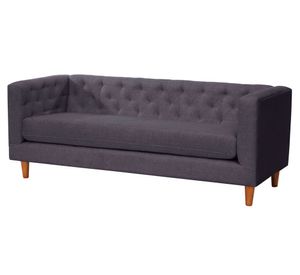 Sofá 3 cuerpos Brescia gris oscuro