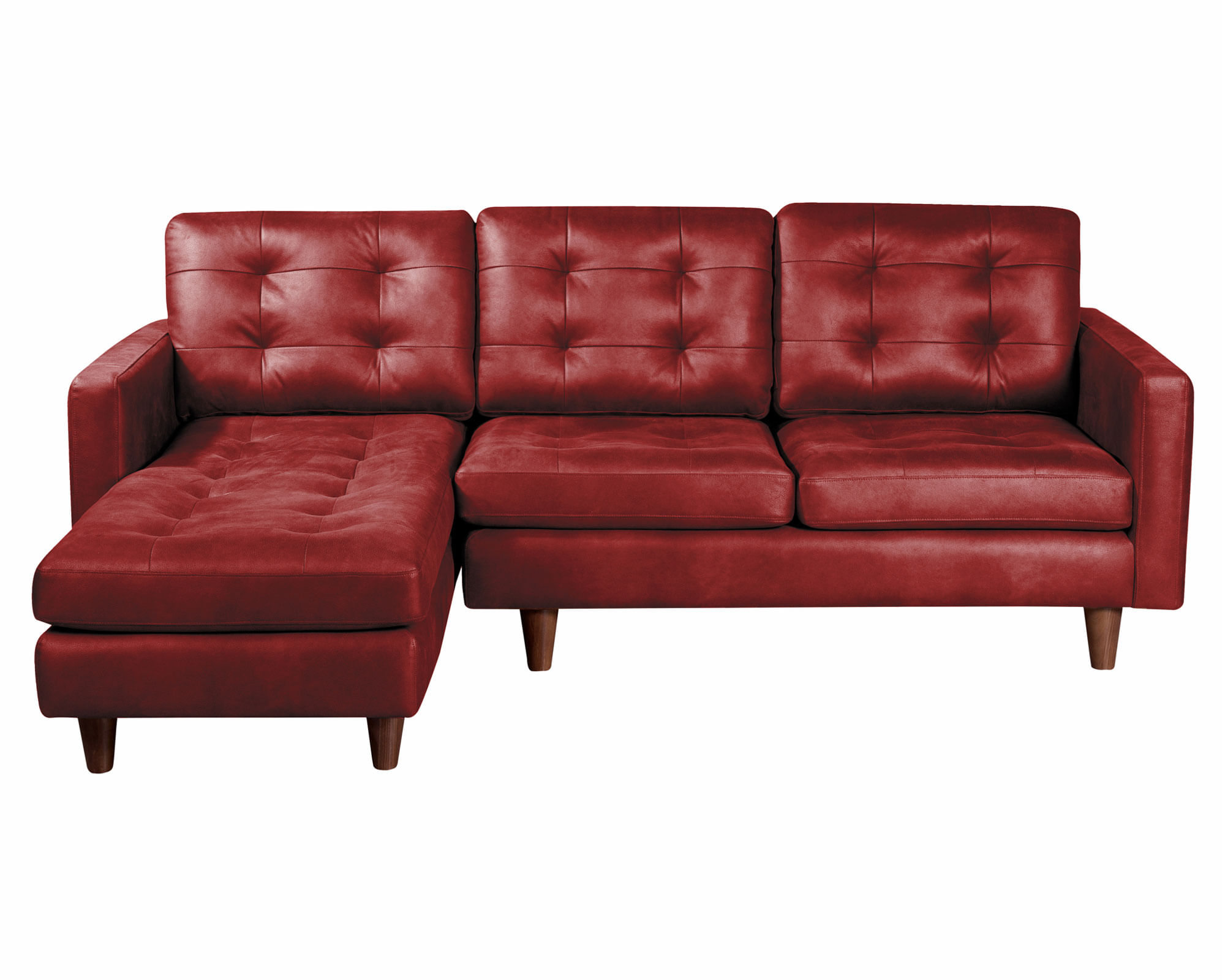 Sofá chaise izquierdo Nápoles rojo Latam Home
