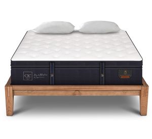 Cama europea king Oak Grand Premium + 2 almohadas viscoelásticas Cic