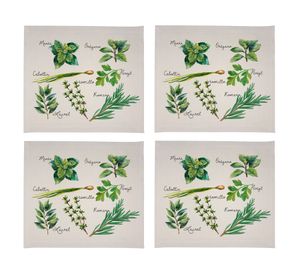 Individual Hierbas crudo impermeable 42x36 cm 4 un.