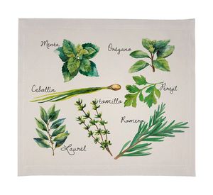 Individual Hierbas crudo impermeable 42x36 cm 4 un.