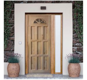 Puerta Pino Radiata Ibiza 9 paneles 85x210 cm Moldupanel