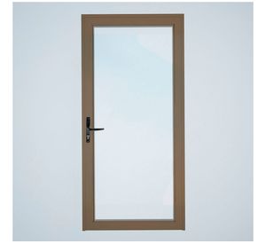 Puerta Interior vidriada 85x200 cm Aluminio termopanel derecha Titanio Mundo Glass