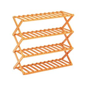 Zapatero estante plegable 21YXP316 bambú café