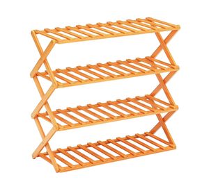 Zapatero estante plegable 21YXP316 bambú café