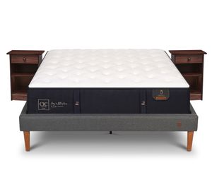 Cama europea curve Premium 2 plazas + veladores Dublín Cic
