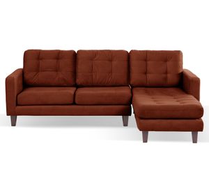 Sofá chaise derecho Nápoles chocolate Latam Home