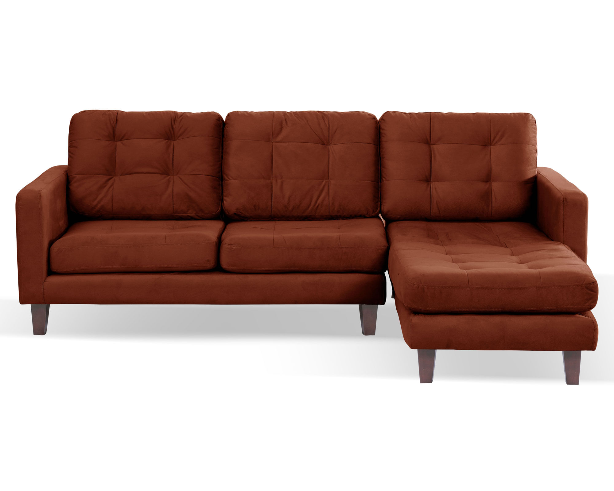 Latam Home Sofá chaise derecho Nápoles chocolate Latam Home