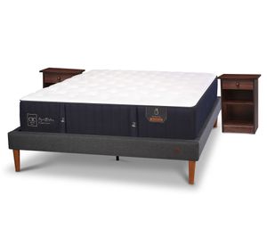 Cama europea curve Premium 2 plazas + veladores Dublín Cic