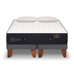 Cama europea Premium King + 2 almohadas + base dividida Cic