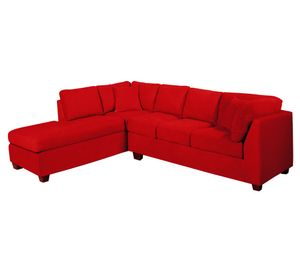 Sofá seccional izquierdo 5 cuerpos Padua burdeo