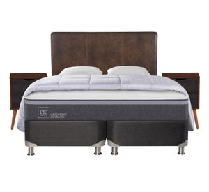 Box spring king Ortopedic advance + set Níger/Baker + almohada + plumón Cic