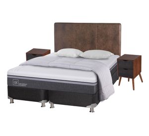 Box spring king Ortopedic advance + set Níger/Baker + almohada + plumón Cic