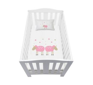 Cubreplumón pack P&P Ovejita Rosada blanco