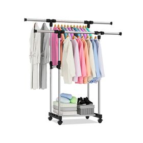 Perchero doble PXP908 plateado 160x83x45 cm