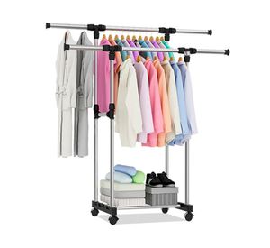 Perchero doble PXP908 plateado 160x83x45 cm