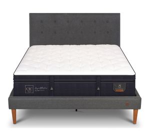 Cama europea curve Súper premium 2 plazas + respaldo Éufrates Cic