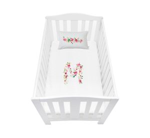 Funda de plumón Letras vintage M blanco cuna