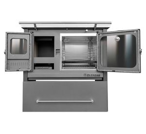 Cocina leña combustión lenta europea M70 Gris