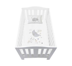 Cubreplumón colecho Luna blanco