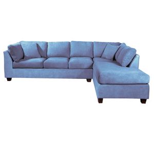 Sofá seccional derecho 5 cuerpos Padua azul petróleo