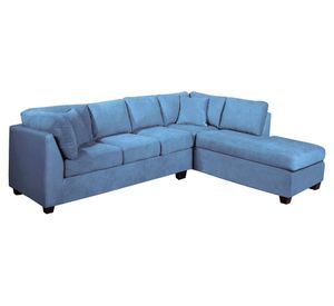 Sofá seccional derecho 5 cuerpos Padua azul petróleo
