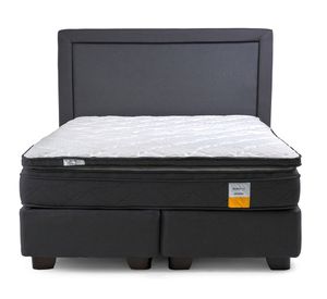 Cama americana Full Eurotop x190 cm + respaldo + Topper Drimkip