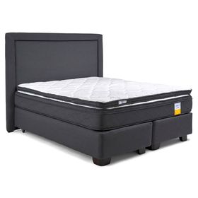 Cama americana Full Eurotop x190 cm + respaldo + Topper Drimkip