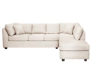 Sofá seccional derecho 5 cuerpos Padua blanco