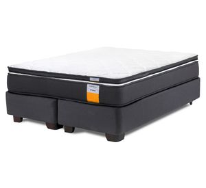 Cama americana funcional 2 plazas base dividida x 190 cm + topper