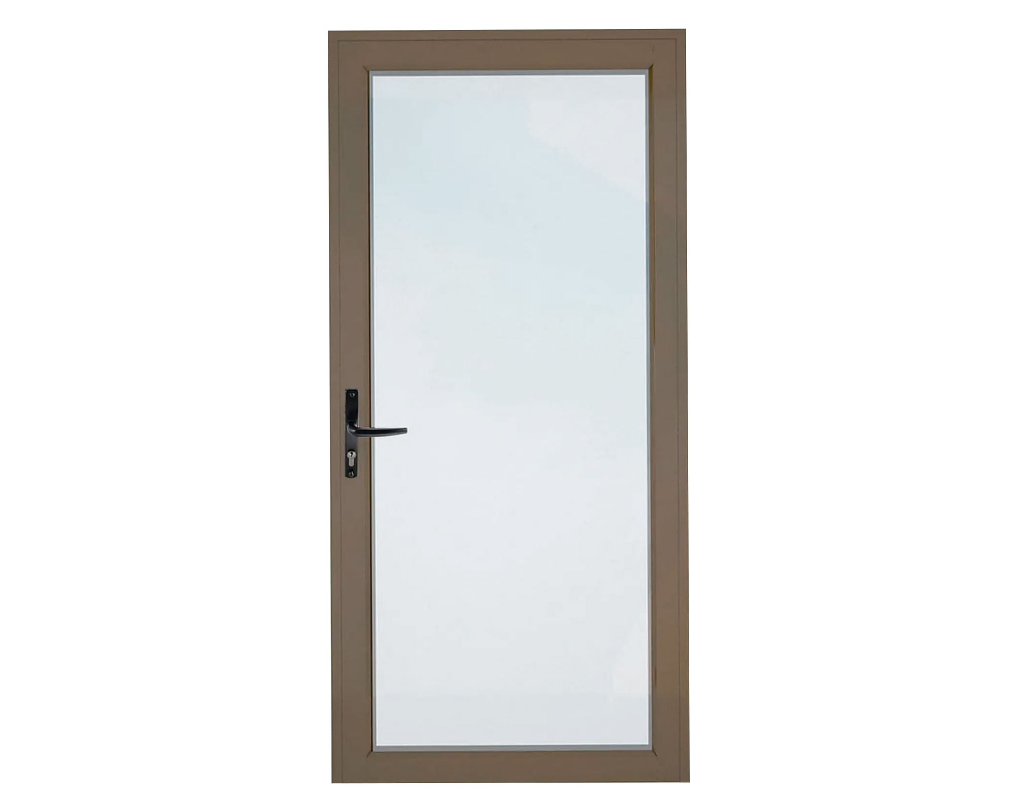 Puerta Interior Vidriada Aluminio 90x200 cm Titanio Mundo Glass