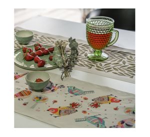 Camino mesa impermeable Pájaros 150x36 cm