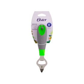 Destapador abrebotellas metal/plástico verde