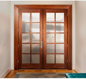 Puerta Pino Radiata Sevillana 80x220 cm 10 Vidrios Moldupanel