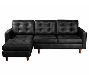 Sofá chaise izquierdo Nápoles negro Latam Home