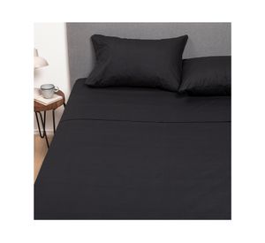 Pack 2 Juego de sábanas 1.5 plazas negro/beige