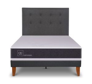 Cama europea Curve Ortopedic 1.5 plazas + 1 respaldo Cic
