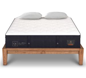 Cama europea Oak 2 plazas Súper premium + 2 almohadas viscoelásticas Cic
