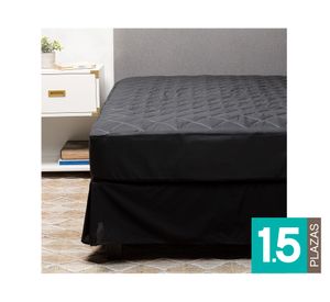 Cubre colchón 1.5 plazas + Faldón negro