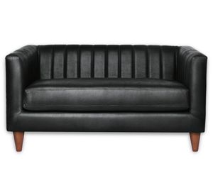 Sofá cuero Sorrento negro Latam Home