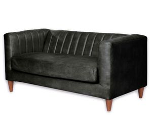 Sofá cuero Sorrento negro Latam Home