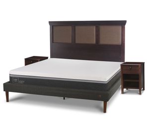 Cama europea curve 2 plazas Ortopedic Advance + Set Torino chocolate Cic