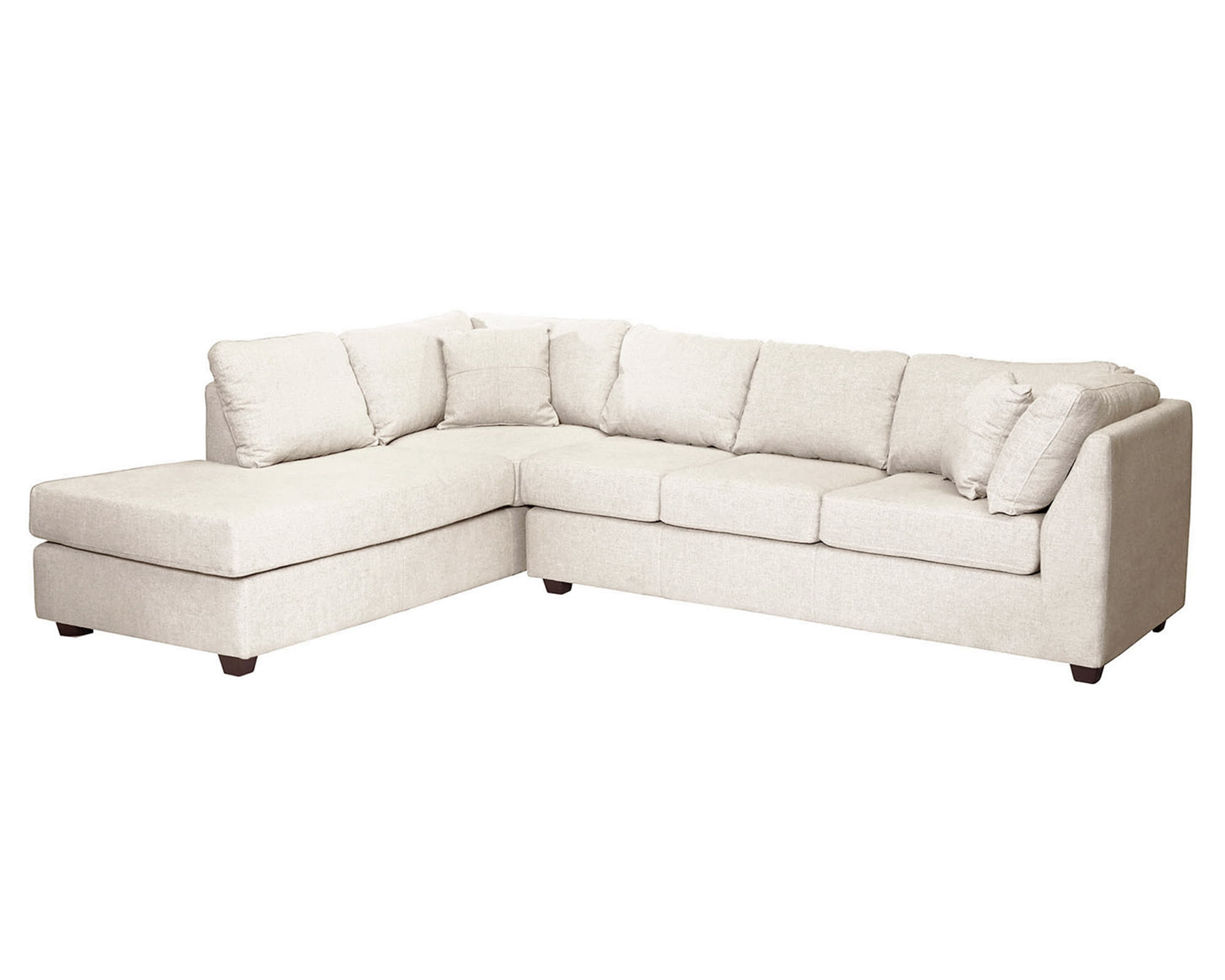 Latam Home Sofá seccional izquierdo 5 cuerpos Padua blanco