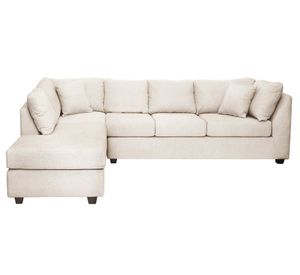 Sofá seccional izquierdo 5 cuerpos Padua blanco