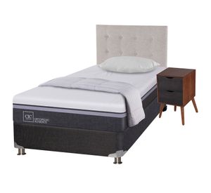 Box spring 1,5 plazas Ortopedic advance + set Níger/Tigris + almohada + plumón Cic
